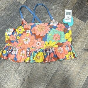 Breaking waves- UPF 50 girls swim top